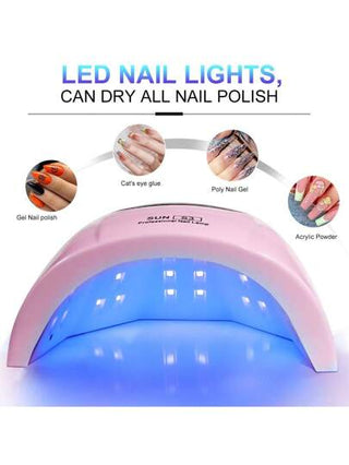 LIMEGIRL مصباح أظافر Led/uv 2 في 1 للحفاظ على الأظافر، مجفف أظافر Led/uv لتجفيف الأظافر التي تحتوي على جل Uv بعرض شاشة ديجيتال Lcd وذو حساسية جهاز الحركة