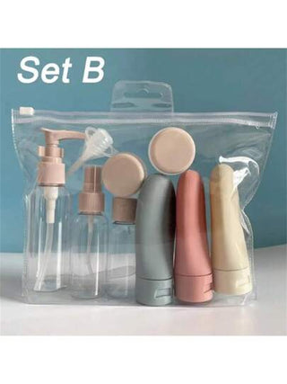 11قطعة/مجموعة زجاجات فارغة سعة 60مل لشامبو وجل الإستحمام والمستحضرات التجميلية ومطهر اليدين وغسول الوجه للاستخدام اليومي والسفر، أكياس تخزين ومكياج، محفظة تجميل، منظم للعطلات، منظم مكياج كبير السعة، علبة مكياج متعددة الاستخدامات للأحمر والفرش...