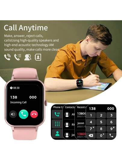 ساعة ذكية للصبي والفتاة 1.83 بوصة شاشة لمس عالية الوضوح، مراقب نوم، أكثر من 100 وضع رياضي، مساعد صوتي ذكي، مكالمات السلكية، معصمة لياقة بدنية مقاومة للماء متوافقة مع أندرويد وآيوس