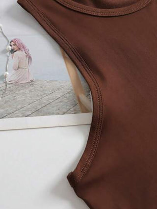 Flirla لباس علوي تانك بلون موحد 3 قطع