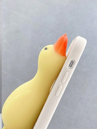 غطاء هاتف مطبوع بإوز لتخفيف الضغط النفسي ثلاثي الأبعاد، ملون، متوافق مع هواتف أبل أي فون 16/15/14/13/12/11/XS/XR/X/7/8 بلس/برو ماكس، غطاء واق