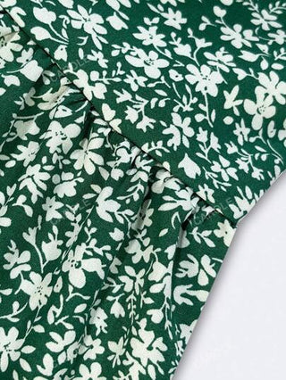 طباعة الأزهار المتدرج Ruched مرونة التنانير عطلة الخصر