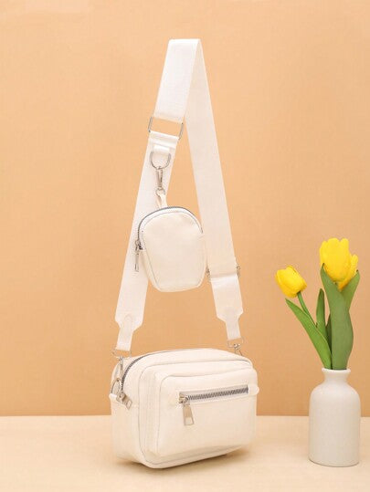 حقيبة كتف عادية بسيطة جديدة حقيبة كروس عصرية حقيبة كتف مائلة كلاسيكية للأطفال حقيبة كتف مائلة من الجلد الناعم للأطفال