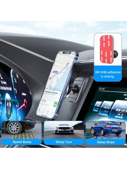 OHLPRO شاحن سيارة لاسلكي مغناطيسي متوافق مع MagSafe لهواتف آيفون 15/15 برو ماكس/15 برو/بلس/14/13/12/برو ماكس/برو/بلس/ميني، شحن سريع بمحاذاة تلقائية، حامل هاتف لفتحة تهوية السيارة، اكسسوارات سيارة، لاسلكي مغناطيسي