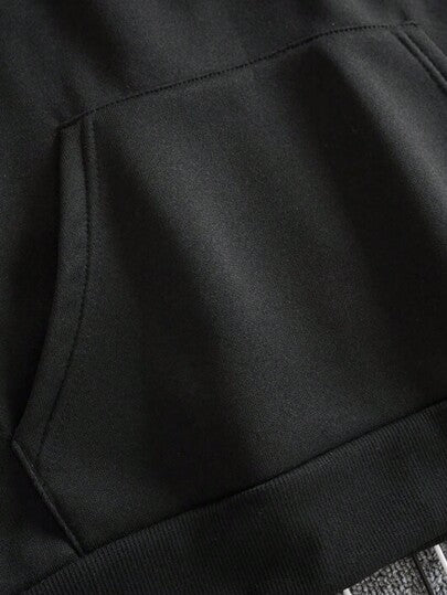 Manfinity Dauomo هودي بنمط التنين للرجال مع طباعة الظهر