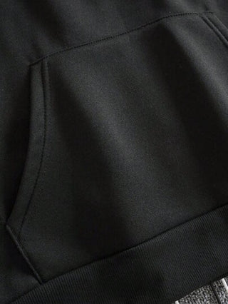 Manfinity Dauomo هودي بنمط التنين للرجال مع طباعة الظهر