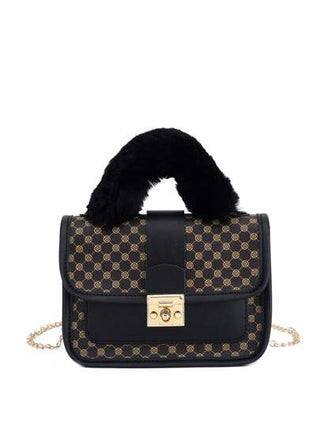 حقيبة يد ناعمة بطابع عتيق للفتات، حقيبة كتف بسلسلة معدنية جميلة، حقيبة جوال عارضة، خيار مثالي للهدايا