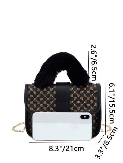 حقيبة يد ناعمة بطابع عتيق للفتات، حقيبة كتف بسلسلة معدنية جميلة، حقيبة جوال عارضة، خيار مثالي للهدايا