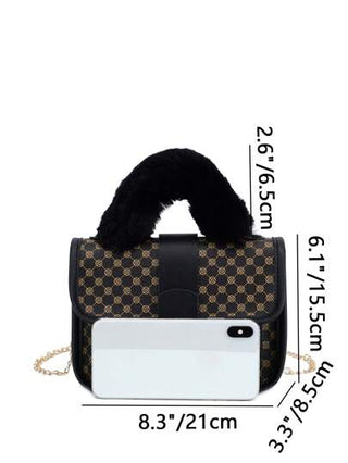 حقيبة يد ناعمة بطابع عتيق للفتات، حقيبة كتف بسلسلة معدنية جميلة، حقيبة جوال عارضة، خيار مثالي للهدايا