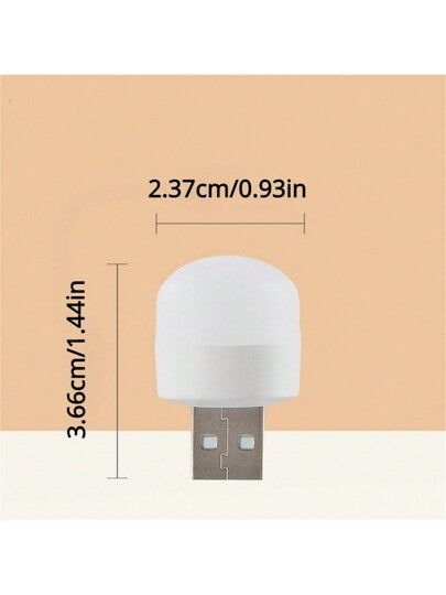 مصباح Usb ليلي صغير بقوة 10 قطع، لون ابيض دافئ لحماية العينين ، للقراءة في الظلام, يو اس بي لاب توب هاتف محمول يشحن مصباح ليد ليلي