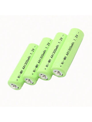 4 قطع بطاريات قابلة للشحن نيمه 1300 ميلي أمبير/ساعة Aa للألعاب الكهربائية