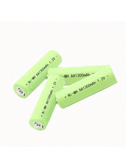 4 قطع بطاريات قابلة للشحن نيمه 1300 ميلي أمبير/ساعة Aa للألعاب الكهربائية