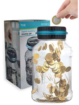أثاث مكتبي جرة توفير المال الآلية بالعد 1 قطعة (البطارية غير متضمنة) ،متعددة الألوان