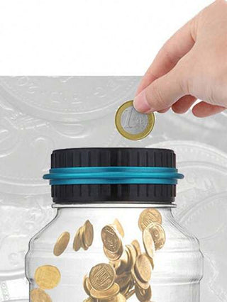 أثاث مكتبي جرة توفير المال الآلية بالعد 1 قطعة (البطارية غير متضمنة) ،متعددة الألوان