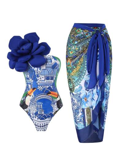 مايوه حريمي قطعة واحدة Allurini بدلة السباحة المحافظة ذات التنورة المتشابكة، مناسبة للتخسيس والتجميل، مناسبة للشاطئ والنادي الصحي والإقامة، من الطراز الفرنسي الكلاسيكي ذات القطعة الواحدة، قابلة للتعديل في الأسفل، مقاس عام مناسب للصيف