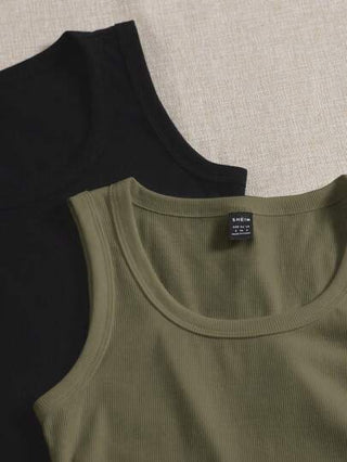 EZwear قميص نسائي بلا أكمام ورقبة دائرية