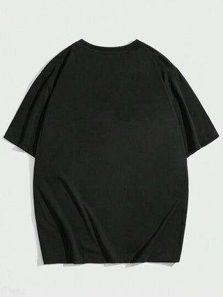 ROMWE MEN Grunge Punk تي شيرت بطباعة حرفية للرجال، مدرسة