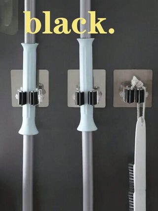 حامل ممسحة ومكنسة متعدد الوظائف بالخطاف 8 قطع / 4 قطع / قطعة واحدة، حامل المكنسة اللاصق الجداري، منظم الأدوات للمنزل والحمام والمطبخ والحديقة والجراج، قابل للإزالة ومضاد للانزلاق ومقاوم للماء