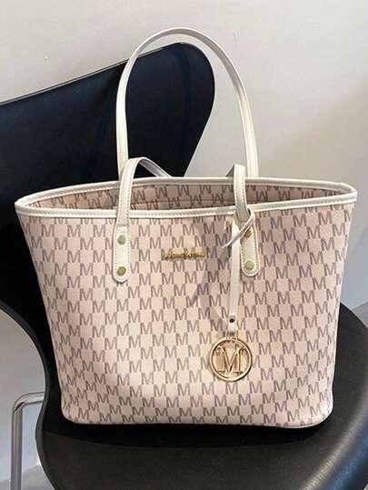 حقيبة تسوق كبيرة السعة بتصميم طباعة كامل للجسم بنمط حرفي زخرفي ذات مقبضين مناسبة للعمل والتنقل ، خفيفة الوزن ، محمولة ، سعة كبيرة ، مناسبة للمراهقات والنساء والطالبات الجامعيات ، مثالية للعودة إلى المدرسة والكلية والمدرسة المتوسطة والثانوية