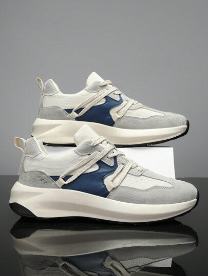 (المقاس صغير) أحذية رياضية رمادية بسيطة الطراز للرجال، خفيفة الوزن ومتعددة الاستخدامات للأنشطة الرياضية والترفيهية الخارجية