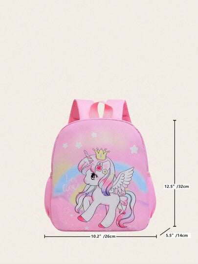حقيبة ظهر صغيرة بتصميم كرتوني لطيف، حقيبة مدرسية بتصميم قوس وحصان بري رائع، حقيبة مدرسية كرتونية لطيفة ،حقيبة كتف للفتيات ،حقيبة مدرسية