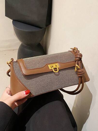 حقيبة كتف صغيرة جديدة بتصميم ملمس خريف/شتاء ٢٠٢٤ , حقيبة جزع متنوعة مائلة عبر الجسم