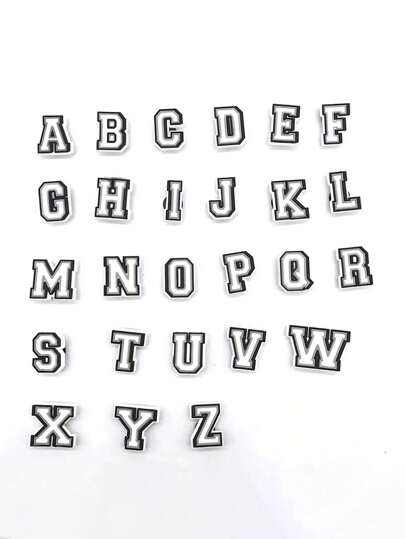 1 قطعة زخرفة بحرف واحد، أساور أنيقة وجميلة، قلادة أو إكسسوارات أخرى، يمكن مطابقتها بشكل حر (صناعة يدوية، قد تكون هناك بقايا غراء طفيفة أو عيوب طفيفة في الخلف، ولكن لا يؤثر ذلك على الاستخدام الطبيعي)