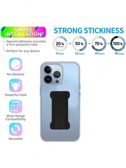 حامل هاتف مع شريط مطاطي، أكم واحد مضاد للسقوط مع ملصق خلفية الهاتف متوافق مع أجهزة و Android، هدية لعيد الميلاد والأسرة والأصدقاء، حلقة إصبع قابضة للهاتف، اكسسوارات هاتف