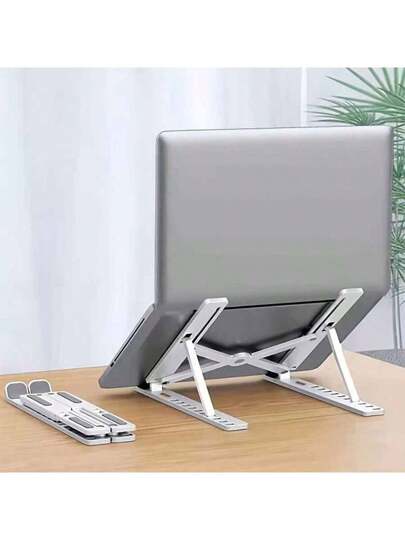 أثاث مكتبي تحويل مساحة عملك: حامل محمول أنيق يمكن طيه وتثبيته بمشبك لتحسين التهوية والموضع المريح وفعالية استخدام المساحة