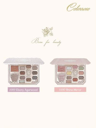 COLORROSE أداة مكياج ذات بروز سطحي ، ظلال عيون بودرة بريقية أحادية اللون ،عالية الصبغة ، بريق لامع طويل الأمد، ناعمة وخفيفة وملساء، مع مرآة، بالإضافة لأضواء التفتيح ومساحيق التدرج والأحمر الخدود، كل ذلك في أداة مكياج متكاملة