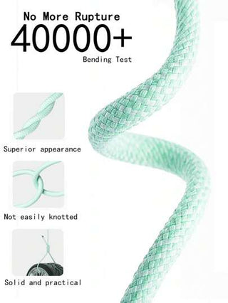 كابل شاحن سريع متعدد الألوان من نوع Type C إلى Type C بقوة 60 وات، شحن عالي السرعة ، متوافق مع مختلف الأجهزة ذات واجهة Type C