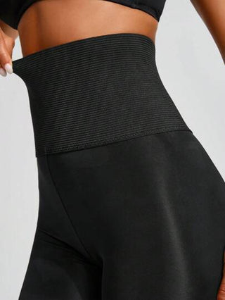 Shape سروال بخصر عالي ومنحوت للنساء بلون سادة للسيطرة على البطن