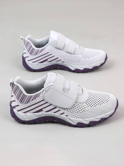 حذاء رياضي للمرأة باللون الرمادي الجديد ، مناسب لجميع المواسم، مضاد للانزلاق ومسامي للتنفس