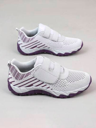 حذاء رياضي للمرأة باللون الرمادي الجديد ، مناسب لجميع المواسم، مضاد للانزلاق ومسامي للتنفس