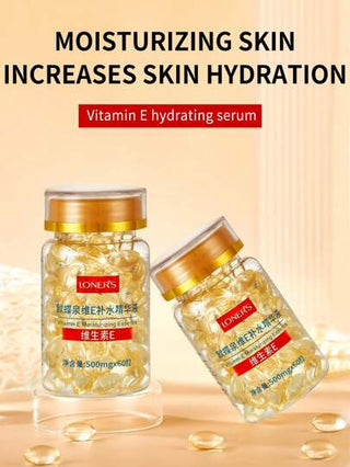 مستخلص فيتامين E للوجه بوزن 500mg وعدد 60 حبة يرطب ويغذي ويزيل تظاهرات تقدم السن ويفتح الجلد ويعمل على تقليل التجاعيد.