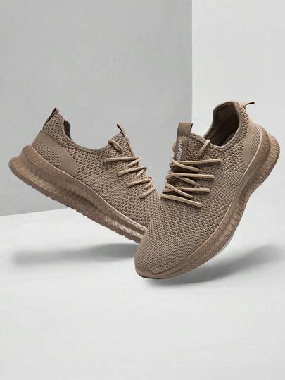 أحذية نسائية عارضة رياضية مريحة للغاية ولدى تهوية جيدة، تستخدم للمشي و الجري و التدريب، بني