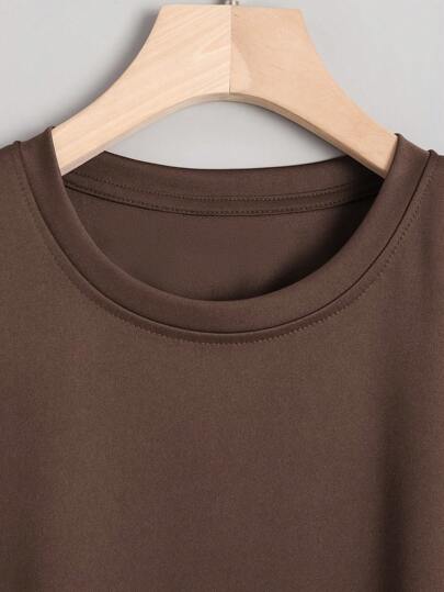 Manfinity Dauomo قميص تي شيرت رسالة عادي للرجال