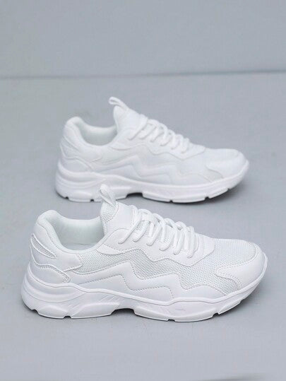 أحذية رياضية كاجوال للنساء، قماش شبكي متعدد الألوان، ربطة أربطة خفيفة للاستخدام الخارجي للنساء، أحذية ركض بنعل سهل الارتداء والخلع بتصميم أنيق