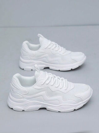 أحذية رياضية كاجوال للنساء، قماش شبكي متعدد الألوان، ربطة أربطة خفيفة للاستخدام الخارجي للنساء، أحذية ركض بنعل سهل الارتداء والخلع بتصميم أنيق