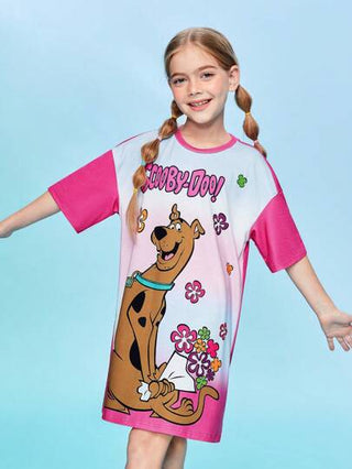 بيجاما SCOOBY-DOO X بيجامة فتاة متوسطة برسوم كرتونية و حروف