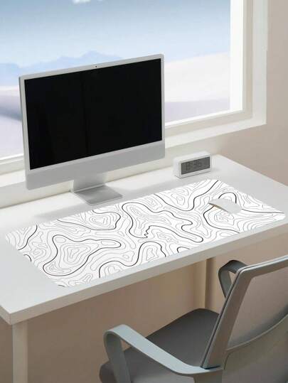 حصيرة ماوس مطبوعة مضادة للانزلاق للعمل أو اللعب- قابلة للحصول بأربعة مقاسات