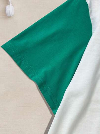 Manfinity Hypemode تي شيرت تي شيرت كم قصير مزخرف بشعار ألواني، هدية للصديق، للخروج، عودة إلى المدرسة