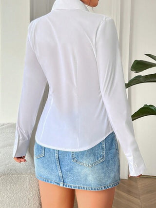 EZwear قميص بأكمام طويلة بلون واحد، بلوزة بأكمام طويلة، ملابس رمضان