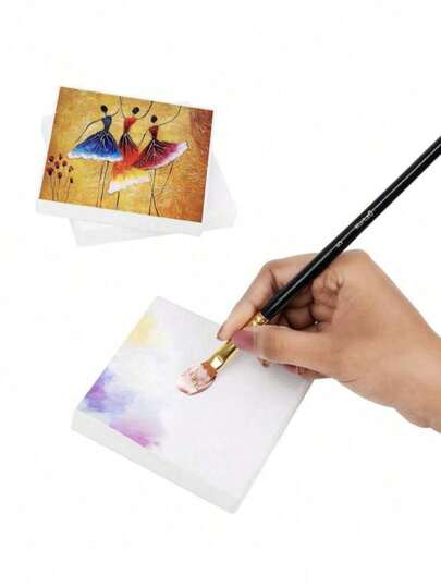 5 حبات قواعد رسم صغيرة وأقمشة . للطلاب للرسم والرسم بالألوان الزيتية والرسم الحر. 5 حبات قواعد خشبية صغيرة بألوان متنوعة مع 1 إطار قماش، حامل رسم متعدد الاستخدامات لعرض لوحات الأطفال، ديكور المكتب، عودة للمدرسة، لوازم مدرسية