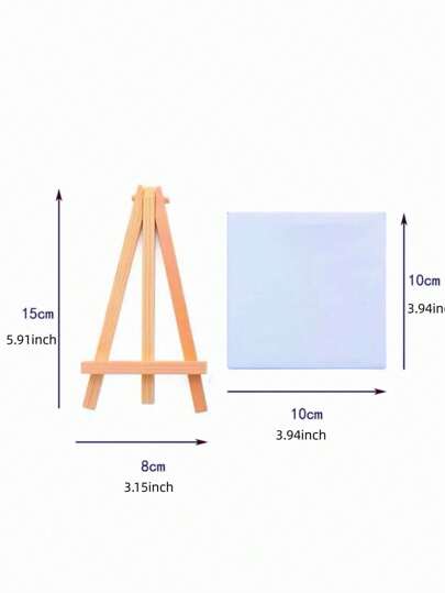 5 حبات قواعد رسم صغيرة وأقمشة . للطلاب للرسم والرسم بالألوان الزيتية والرسم الحر. 5 حبات قواعد خشبية صغيرة بألوان متنوعة مع 1 إطار قماش، حامل رسم متعدد الاستخدامات لعرض لوحات الأطفال، ديكور المكتب، عودة للمدرسة، لوازم مدرسية