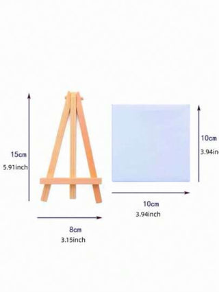 5 حبات قواعد رسم صغيرة وأقمشة . للطلاب للرسم والرسم بالألوان الزيتية والرسم الحر. 5 حبات قواعد خشبية صغيرة بألوان متنوعة مع 1 إطار قماش، حامل رسم متعدد الاستخدامات لعرض لوحات الأطفال، ديكور المكتب، عودة للمدرسة، لوازم مدرسية