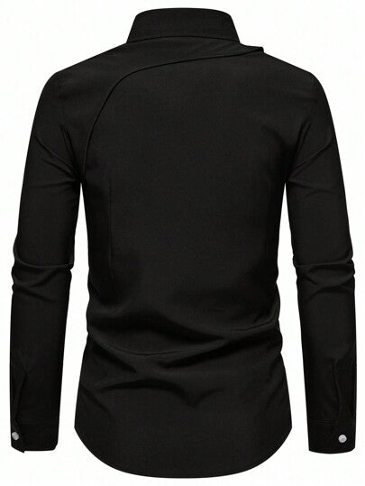 Manfinity AFTRDRK قميص طويل الأكمام الصلب للرجال