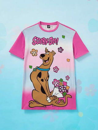 بيجاما SCOOBY-DOO X بيجامة فتاة متوسطة برسوم كرتونية و حروف