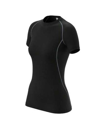 تي شيرت ضاغط من القطن المرن سريع الجفاف للجري، اليوغا، التمارين الرياضية تي شيرت أساسي