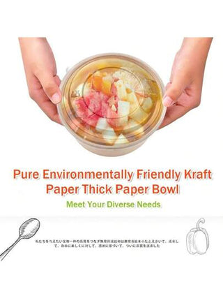 25 قطعة أطباق ورقية مع أغطية ، سعة 36 أونصة / 1000 مل أطباق ورق كرافت قابلة للتخلص منها ،لتقديم الحساء والسلطات والنودلز والأطعمة الساخنة والباردة ،لإستخدامات المنزل والمطاعم وخدمات الطلبات والرحلات والحفلات، لوازم المطبخ ، مواد تعبئة الأطعمة ،لوازم...